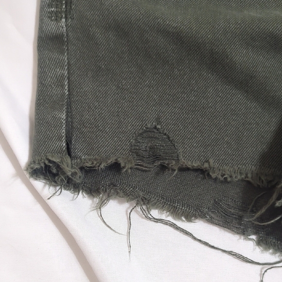 We The Free Makai Denim Jean Shorts, Color Green Size 25 - Picture 10 of 15